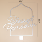 Blessed Ramadan English Calligraphy - Silver